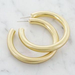 Chunky hoop earrings